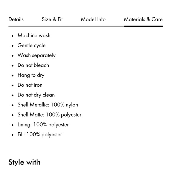 NOIZE Bonita Metallic Puffer XXL Opal Iridescent Coat BNWT Discontinued - Picture 8 of 11